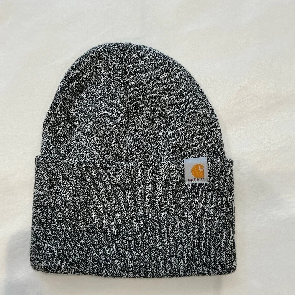 Carhartt Marled Black & White Cuffed Beanie
